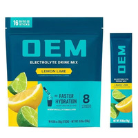Poudre d'électrolytes Bestseller Hydration Multiplier saveur citron-lime 256g (16g sachets) 8 vitamines et nutriments Direct