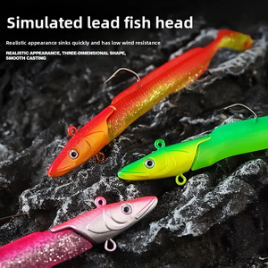 Esca da <span class=keywords><strong>Pesca</strong></span> B Palmer 120mm 23g, Squalo di Sabbia in Silicone <span class=keywords><strong>con</strong></span> Testa in Piombo, Coda a T in Plastica, Esca Morbida - Product Image 3