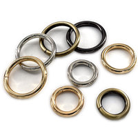 Boucle en métal en laiton en alliage de Zinc 25mm-63mm cercle de joint torique soudé fort pour sac à main sangle mousqueton sac pièces accessoires