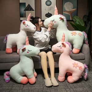 Peluche licorne debout multi-tailles, douce et moelleuse, arc-en-ciel, pour la décoration de chambre de filles, cadeau d'anniversaire - Product Image 3