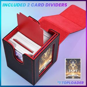 Boîte de Rangement en Cuir PU Torson pour Jeux de Société TCG Yu-Gi-Oh Pokémon Anime, Avec Fenêtre et Deux Séparateurs, Vente en Gros - Product Image 2