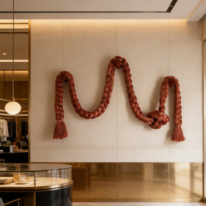 Escultura <span class=keywords><strong>de</strong></span> Pared <span class=keywords><strong>de</strong></span> Macramé con Cuerda Trenzada, Estilo Artesanal, para Proyectos <span class=keywords><strong>de</strong></span> Interiorismo y Arte <span class=keywords><strong>de</strong></span> Alta Gama - Product Image 5