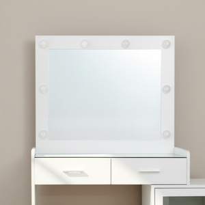 Diseños Sencillos de <span class=keywords><strong>Tocador</strong></span> de Madera Maciza de Estilo Europeo con 4 Cajones, Color Blanco, con Espejo LED - Product Image 2
