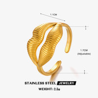 Bague en acier inoxydable 316L plaqué or PVD 14k 18k, non ternissable, personnalisée, motif lèvres, pour femme
