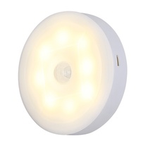 Veilleuse Intelligente à Détection Corporelle Sans Fil, Rechargeable par USB, en Acrylique, Design Moderne et Créatif pour Chevet et Armoire de Chambre