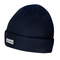 Bonnet tricoté noir à double couche, thermo-isolant, avec bord pliable, 3M