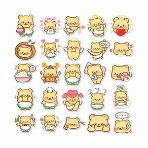 สติกเกอร์ไวนิลไดคัทพิมพ์โลโก้ตามสั่ง กันน้ำ ลายการ์ตูน วัสดุ PET และกระดาษ สำหรับตกแต่ง - Product Image 4