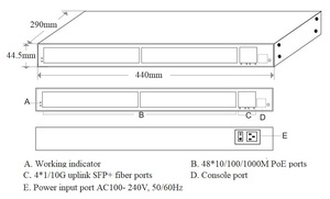 Switch PoE géré 48 ports avec 4 ports SFP Uplink 10G - Product Image 4