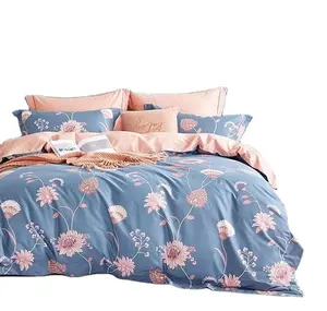 Custom Printed 100% Polyester Microfiber Duvet Cover Queen King Size Bed Sheet Bedding Set