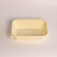 Boîtes à déjeuner carrées jetables en amidon de maïs écologiques chinoises avec logo couleur personnalisé pour les pâtes et les nouilles