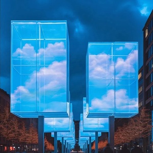 Écran LED transparent ultra-fin P3.91 pour vitrines de magasins, affichage numérique, solutions publicitaires créatives - Product Image 1