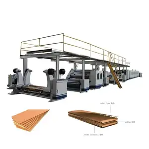 Máquina de linha de produção de papelão para papelão e papelão, caixa de papelão ondulado de parede dupla com 3 5 7 camadas