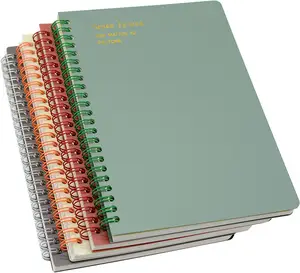Benutzer definierte Qualität dauerhafte Studie und Notiz nehmen Arbeit dicken Kunststoff Hardcover mehrfarbigen Spiral Journal Notizbuch