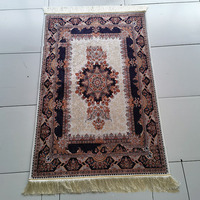 Tapis de prière musulman à motifs persans, vente directe d'usine chinoise, velours tissé or diamant, lavable, antibactérien, antidérapant