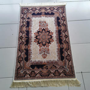 Venta directa <span class=keywords><strong>de</strong></span> fábrica china, manta <span class=keywords><strong>de</strong></span> adoración con estampado persa, terciopelo <span class=keywords><strong>de</strong></span> diamantes dorados, alfombrilla gruesa y borla, alfombrilla <span class=keywords><strong>de</strong></span> oración - Product Image 2