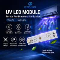 Lampe de stérilisation UV LED pour armoire UVNovo 12V, double source lumineuse 275nm/365nm/395nm UVB/UVC, télécommande, garantie 1 an, OEM/ODM