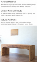Table à manger rustique naturelle multifonctionnelle en bois de noyer massif Wabi Sabi, finition vieillie, écologique, durable, faite à la main