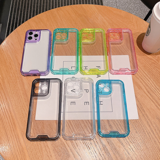 360 Full protection Hard Pc 3 in 1 case for iphone 14 13 12 11 Max Plus case for iphone 15 Pro 360 Rough Use