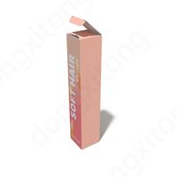 OEM Logo Personnalisé Kraft Rouge À Lèvres Tubes Mat Stratification Papier Boîte pour Rouge À Lèvres Baume À Lèvres Brillant À Lèvres Crème Visage Gaufrage Blush