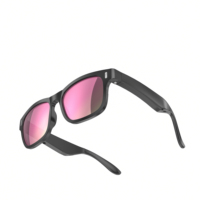 Lunettes Intelligentes IA avec Caméra à Distance, Contrôle Tactile, Commande Musicale, Assistant Vocal, Chargement Type-C, Microphone et Haut-parleur
