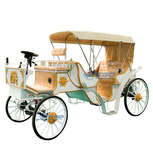 Nouveau véhicule électrique de tourisme de style européen, parfait pour les parcs d'attractions, chariot à chevaux à 3 rangées, chariot tiré par des chevaux - Product Image 5