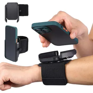 Soporte de Teléfono Giratorio 360° para Muñeca, Brazalete Deportivo Universal para Correr, Senderismo, Ciclismo y Caminar - Product Image 1