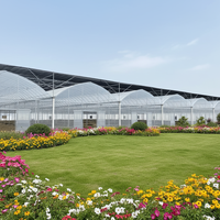 Moderne geautomatiseerde irrigatie multi-span foliekas geschikt voor de teelt van bloemen, fruit en groenten