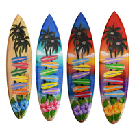 Décoration sur le thème de la plage, décoration de table de bar Tiki, panneau en bois en forme de planche de surf, peinture personnalisée, couleur personnalisée, multifonction