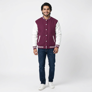 <b>Mens</b> Varsity <b>Baseball</b> <b>Jacket</b> University Team Uniform Lightweight WoolLeather <b>Jacket</b> Button Pocket CollegeBaseballjacket <b>for</b> <b>men</b> - Product Image 1