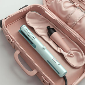 เครื่องหนีบผมไร้สายแบบพกพา รุ่นใหม่<span class=keywords><strong>ป</strong></span>ี 2025 2-in-1 พร้อมฟังก์ชั่นเป่าลมตรงและม้วนผม หน้าจอ LED ใช้พลังงานจากแบตเตอรี่ - Product Image 2