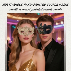 Máscara de Alta Calidad para Fiesta de Disfraces de Halloween, Media <span class=keywords><strong>Cara</strong></span>, para Hombre y Mujer, Pintada con <span class=keywords><strong>Pintura</strong></span> en Aerosol, Decoraciones para Fiesta de Disfraces - Product Image 4