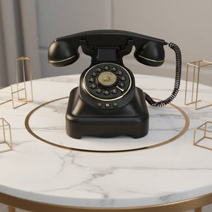 Combiné téléphonique de bureau <span class=keywords><strong>Bluetooth</strong></span> pour <span class=keywords><strong>téléphone</strong></span> portable, <span class=keywords><strong>téléphone</strong></span> filaire rétro avec assistant vocal, <span class=keywords><strong>téléphone</strong></span> <span class=keywords><strong>fixe</strong></span> de style antique pour le bureau - Product Image 4