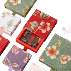 Boîte à bijoux de style <span class=keywords><strong>chinois</strong></span> avec tiroir, présentoir flottant, étui rétro pour bracelets, 1500g, carton rigide gaufré, fabricant en gros - Product Image 5