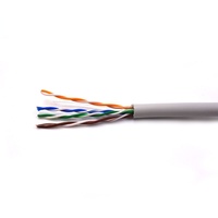 Red Cat5e UTP 4P LAN Cable 24AWG CCA Cat 5E Ethernet RJ45 Conector Cable de conexión interior 2-8 pares 300m 305m Precio