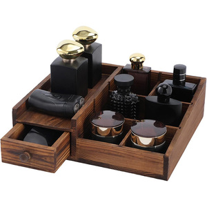 Wooden Bathroom <b>Storage</b> Rack Rectangle Multifunctional Perfume Organizer Drawer Top <b>Dressing</b> <b>Table</b> <b>Storage</b> Box - Product Image 1