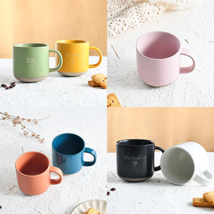 Presentaciones Logotipo personalizado 360m Textura gruesa Cerámica hecha a mano Café Gres Taza de cerámica con logotipo grabado con láser - Product Image 2