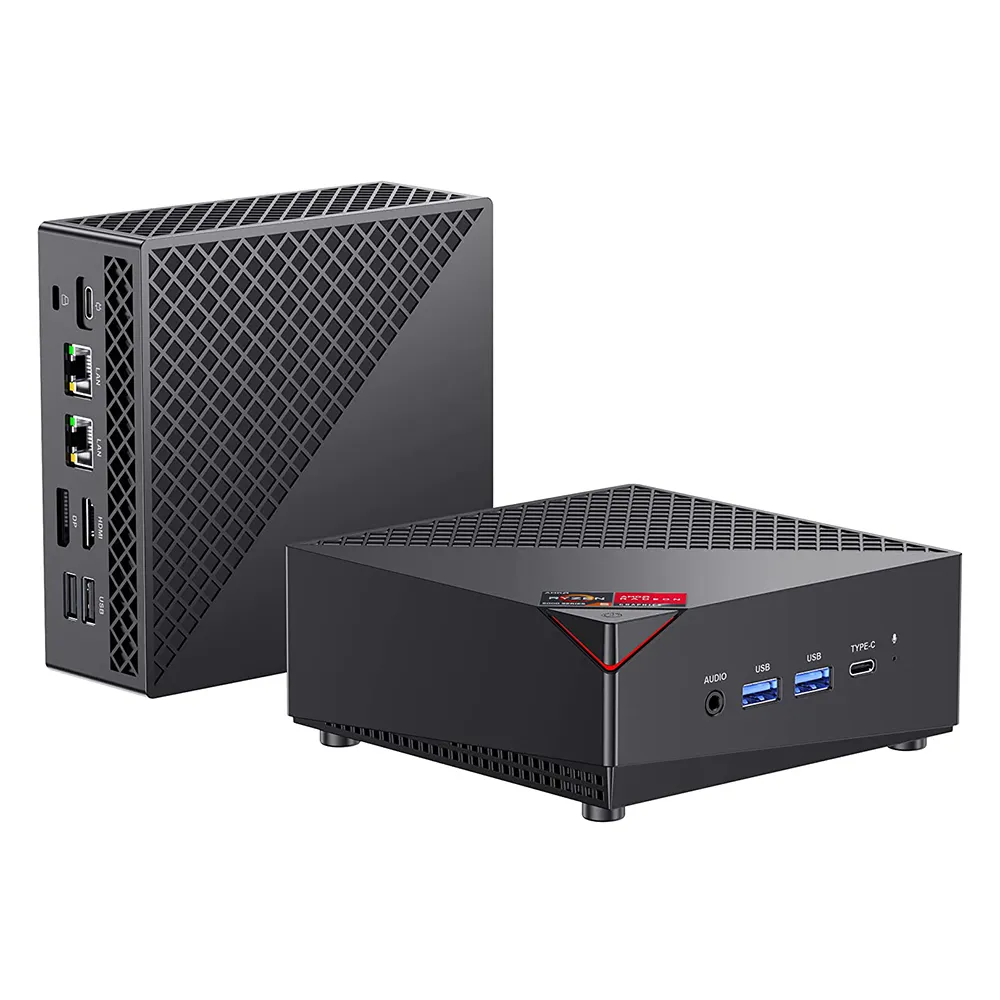 Komputer Desktop portabel bisnis, komputer kecil, komputer Desktop AMD Ry zen5 4500U 2 * DDR4 M.2 NVME Vega 8, saku grafis portabel NUC