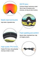 Masque de ski futuriste avec protection UV400, lunettes de sport optiques, lunettes de neige anti-vent, lentilles polarisées, lunettes de ski OEM, lunettes de snowboard