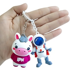 Cartoon 3D PVC Anime Keychain Custom Rubber <b>Key</b> <b>chain</b> Logo Promotional Keychains Accessories <b>Key</b> ring Custom - Product Image 3