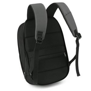 Expandable Men's Business Laptop <b>Backpack</b> Zipper Waterproof Anti-Theft Multi-Pocket Design 20-35L Capacity <b>Nylon</b> Material for - Product Image 4