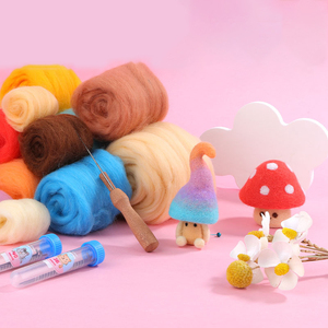 <span class=keywords><strong>Feutre</strong></span> de laine piquer à la main laine bricolage poupée ornements champignon plante succulente série matériel paquet - Product Image 6