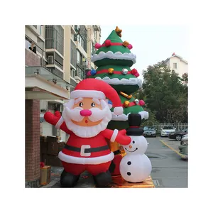 Оптовая продажа, большие рождественские надувные украшения для дома и улицы, сада, Санты