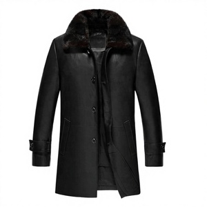 Chaqueta de Cuero para Hombre Delta, Estilo Biker, con Forro Sherpa, Reversible, Color Negro, Cierre de Cremallera, Dobladillo Abierto, Nueva Colección - Product Image 3