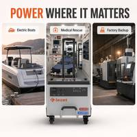 Station de stockage d'énergie portable LiFePO4 AC 6KW en mode continu pour l'alimentation d'urgence des véhicules électriques, l'éclairage mobile industriel