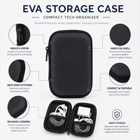 Étui organisateur personnalisé en EVA pour câbles de charge, écouteurs et accessoires – Sac de rangement compact à coque rigide pour les voyages et le bureau