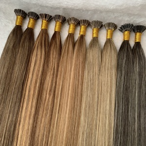 Vente en gros, extensions de cheveux humains à pointe I/U/<span class=keywords><strong>K</strong></span>/Y précollée, cheveux à cuticule alignée avec <span class=keywords><strong>k</strong></span>ératine et pointe - Product Image 1