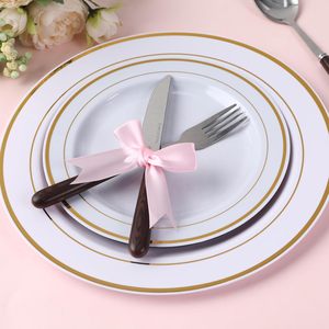 Lazo de grosgrain rosa pre-atado con lámina dorada GRACE RIBBON al por mayor, mini lazos listos para usar para envolver regalos, decoración de mesa, San Valentín - Product Image 2