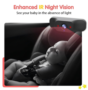 BM1 5 ''1080P USB bébé et moniteur pour animaux de compagnie miroir de caméra de voiture avec Vision nocturne IR 3X Zoom 5 minutes Installation facile - Product Image 4