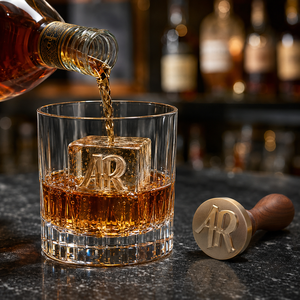 Sello Vintage para Cubitos de Hielo para Personalizar Whisky - Sello con Logotipo Personalizado con Impresión UV para Hacer Hielo Transparente en Casa 22 - Product Image 3