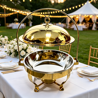 Réchaud à alcool en acier inoxydable FLEY avec support surélevé pour le petit-déjeuner de l'hôtel, le buffet, les mariages et les banquets